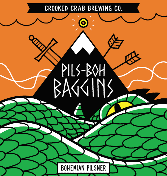 Crooked Crab Brewing Pils Boh Baggins